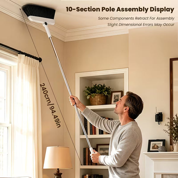 Rotatable Foldable Broom and Dustpan Combo Set