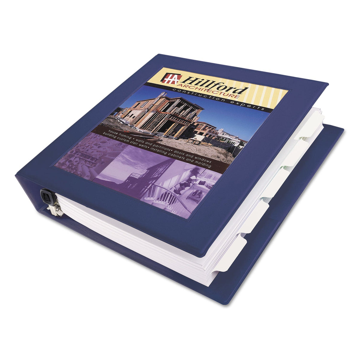 Avery Framed View Heavy-Duty Binders, 3 Rings, 1.5" Capacity, 11 x 8.5, Navy Blue