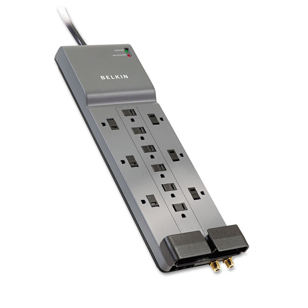 Belkin Professional Series SurgeMaster Surge Protector, 12 AC Outlets, 8 ft Cord, 3,780 J, Dark Gray