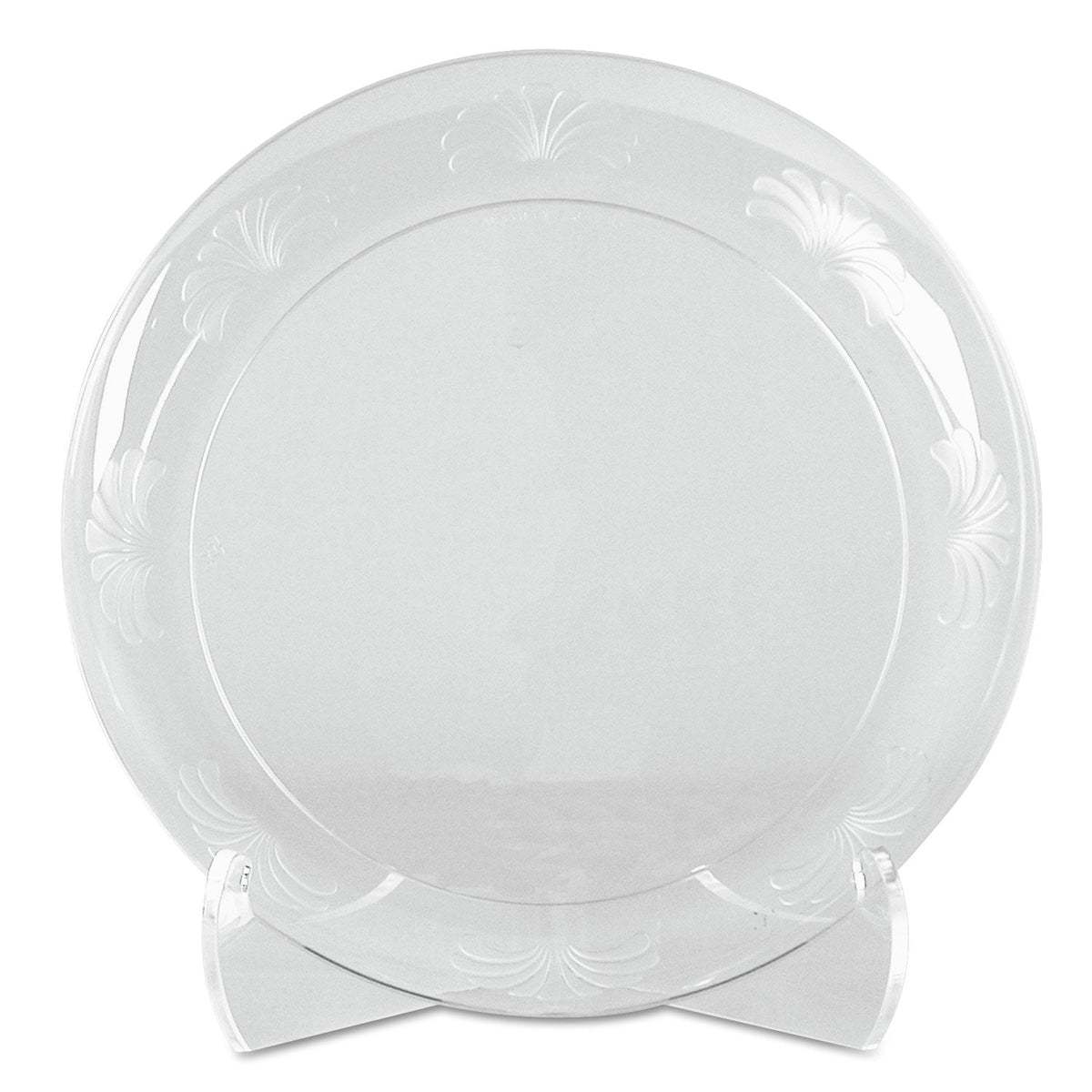 WNA Designerware Plates, Plastic, 6" dia, Clear, 18/Pack, 10 Packs/Carton