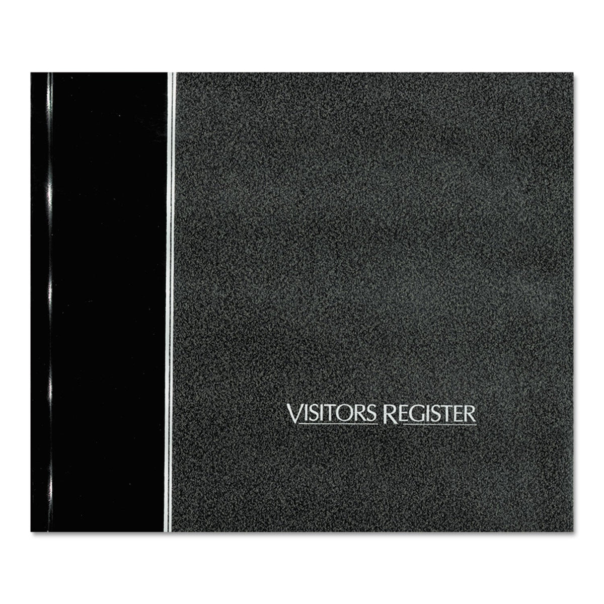 National Hardcover Visitor Register Book, Black Cover, 9.78 x 8.5 Sheets, 128 Sheets/Book