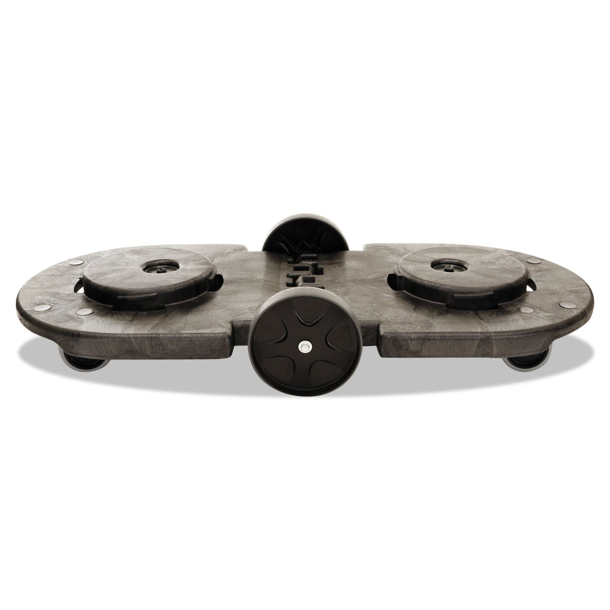 Rubbermaid Tandem Dolly, Two-Container, 300 lb Capacity, 20.25w x 45d x 8h, Black