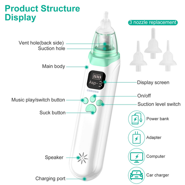 GBruno Rechargeable Baby Nose Cleaner