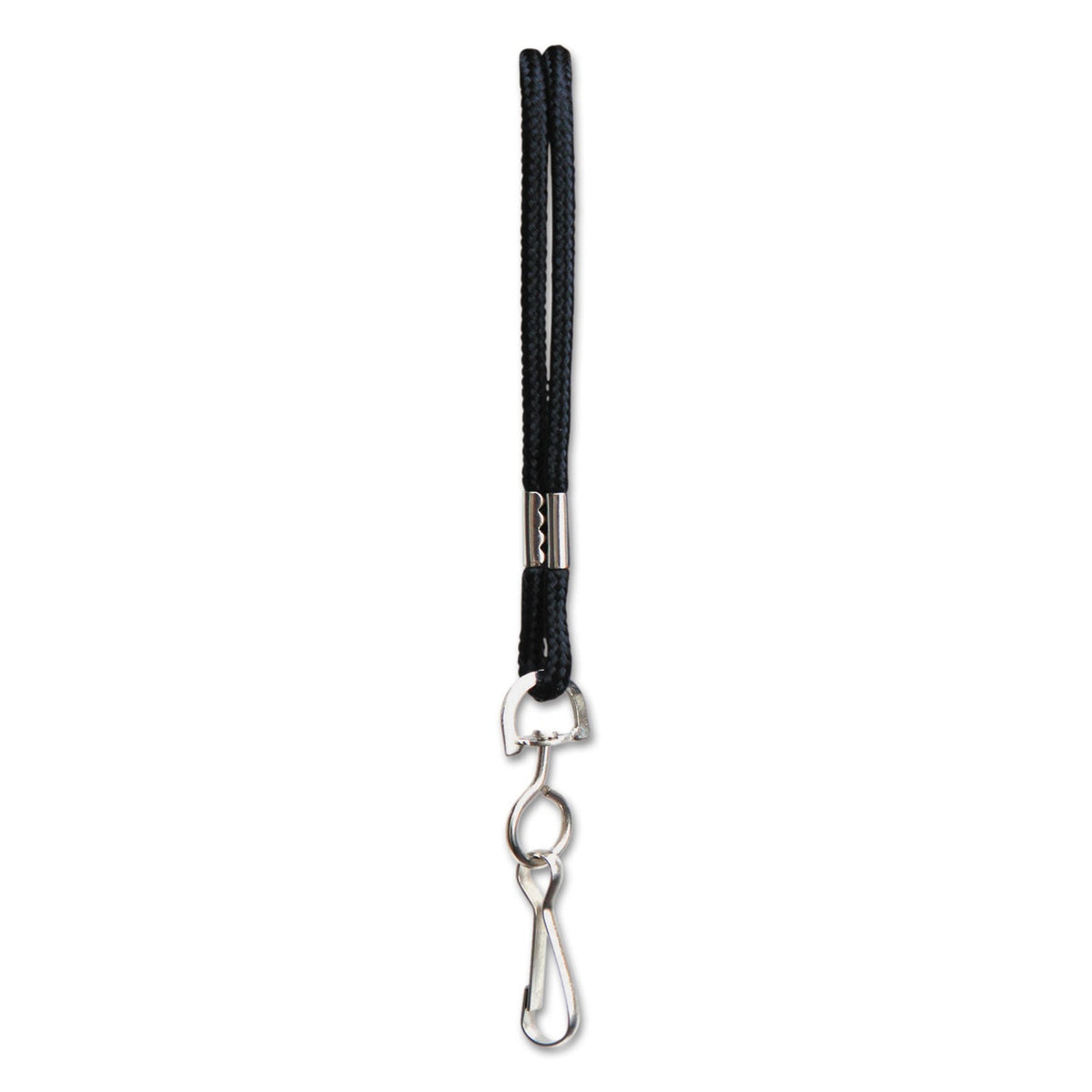 SICURIX Rope Lanyard, Metal Hook Fastener, 36" Long, Nylon, Black