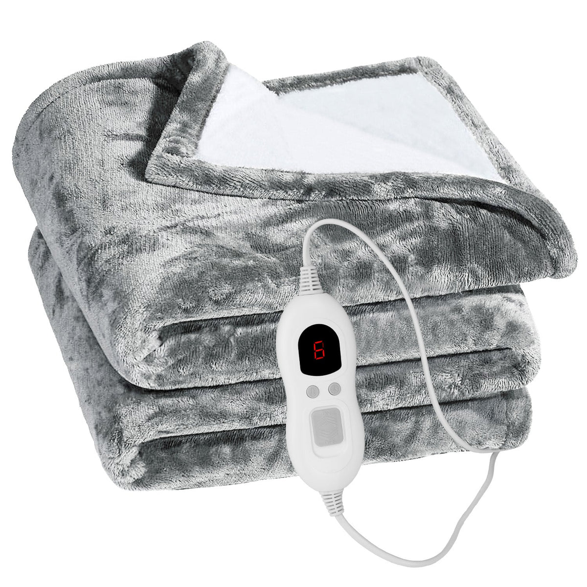 Electric Heated Throw Blanket with 6 Heat Settings, 59x50in