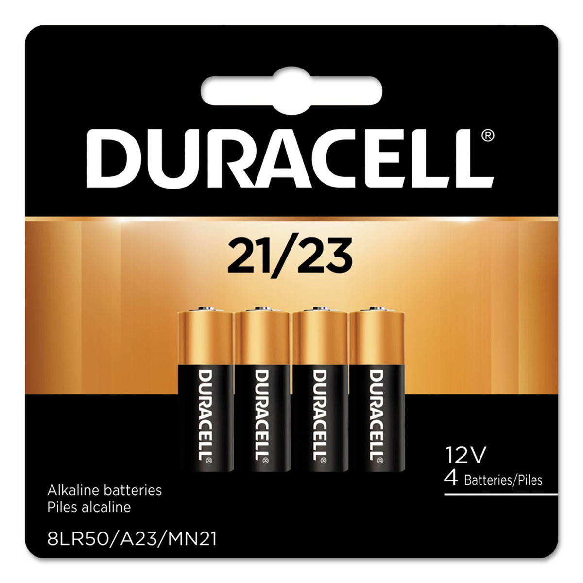 Duracell Specialty Alkaline Batteries, 21/23, 12 V, 4/Pack