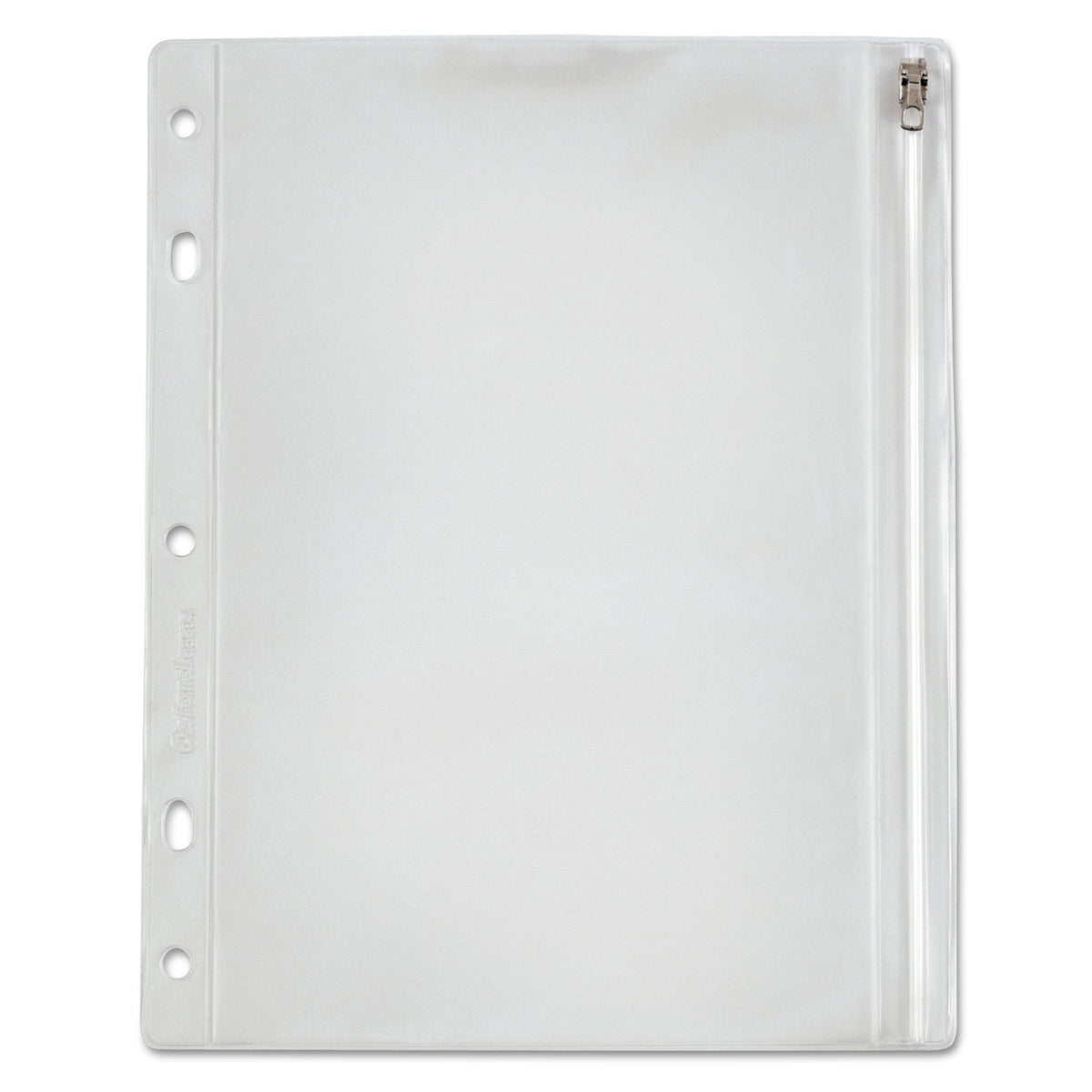 Oxford Zippered Ring Binder Pocket, 10.5 x 8, Clear