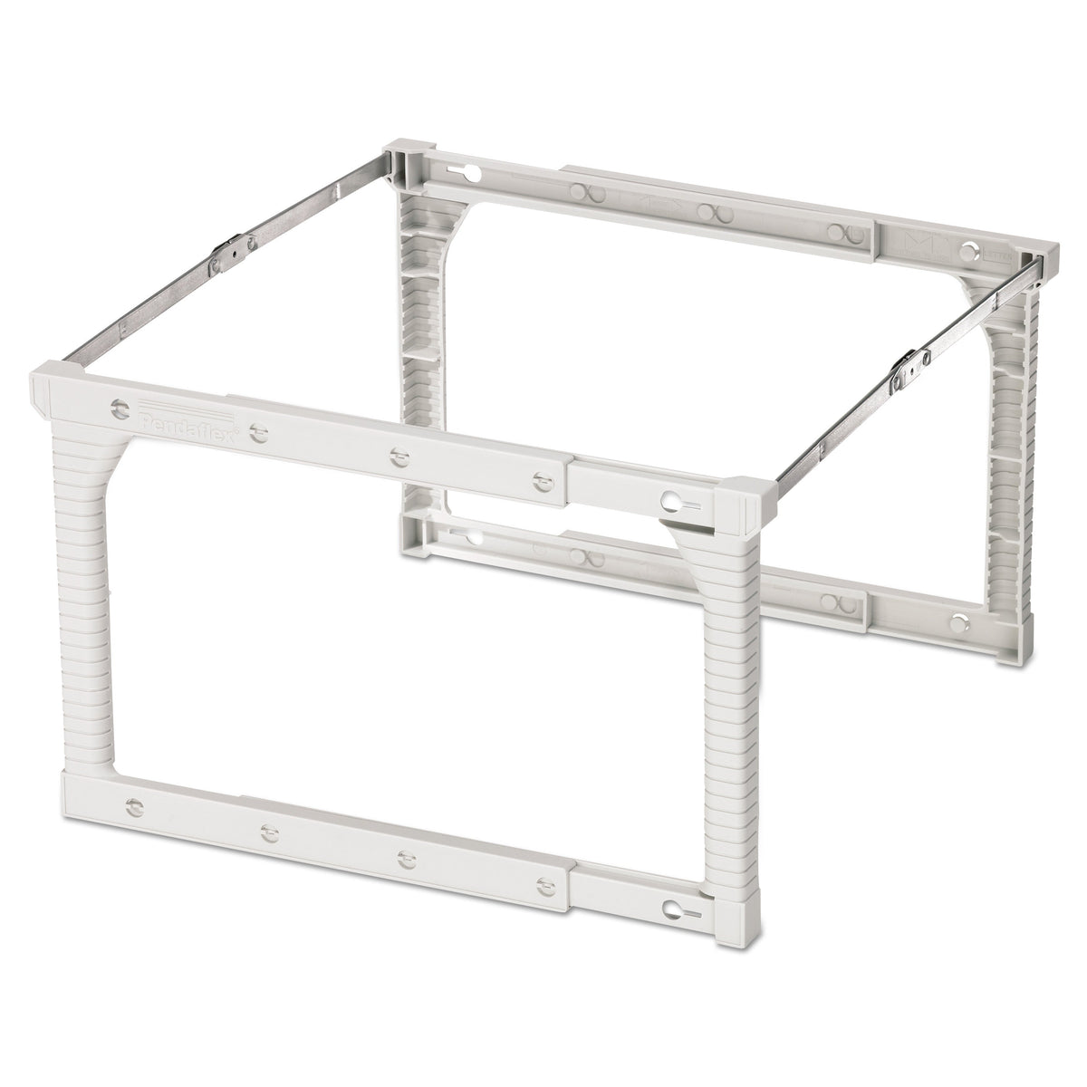 Pendaflex Plastic Snap-Together Hanging Folder Frame, Legal/Letter Size, 18" to 27" Long, White/Silver Accents, 4/Box