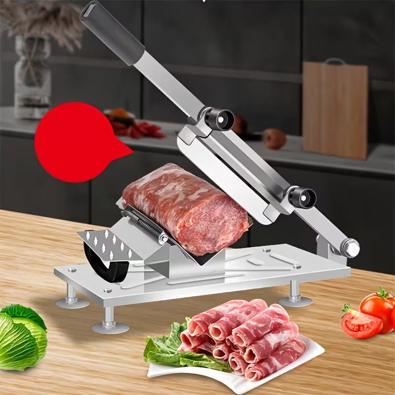 Adjustable Thickness Meat, Fruit &amp; Vegetable Slicer – Multipurpose Kitchen Cutting Tool