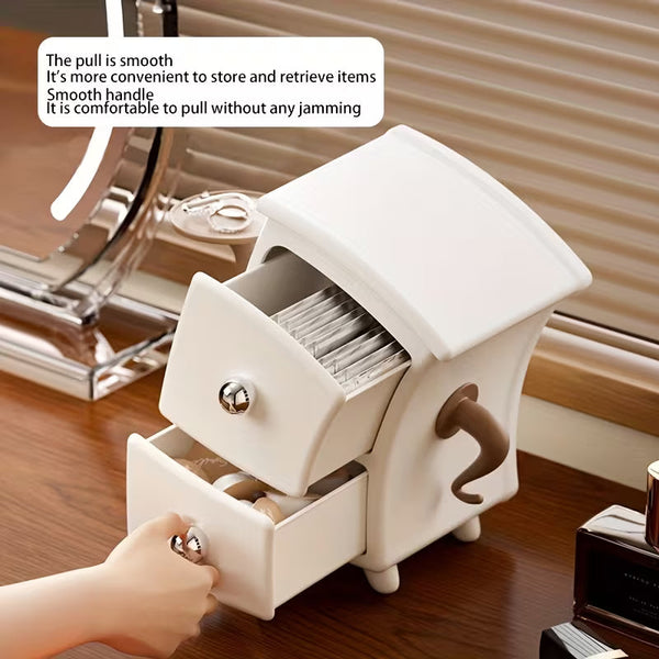 VOIDISLE Desktop Organizer with Folding Drawer – Large Capacity Jewelry, Makeup &amp; Office Storage Cabinet