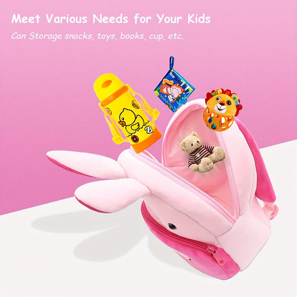 1PC Toddler Plush Cartoon Backpack – Cute & Lightweight Mini Travel Bag for Kids, Boys & Girls