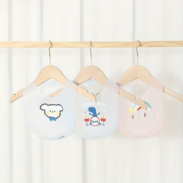 Soft Silicone Baby Feeding Bib – Waterproof & Easy-Clean Bib for Mess-Free Mealtime (Mixed Colors)