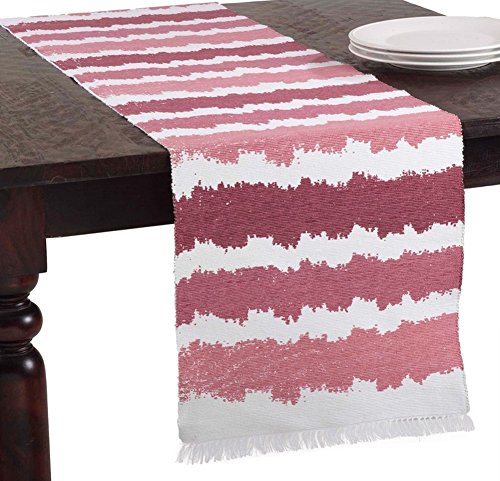 Fennco Styles La Spezia Ribbed Ombré Cotton Table Runner - 16"x72" - 3 Colors