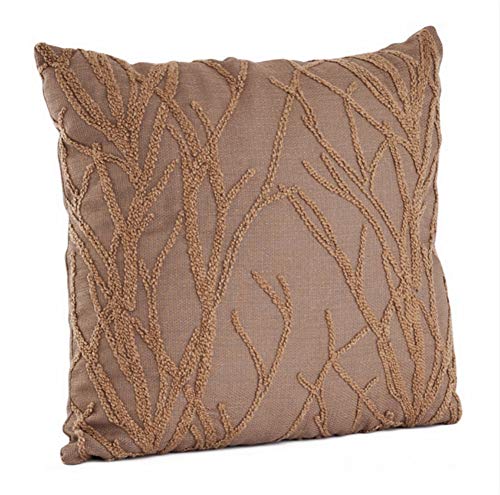 Fennco Styles Majestic Collection French Knot Tree Branches Decorative Throw Pillow, Filled Included, Cappuccino