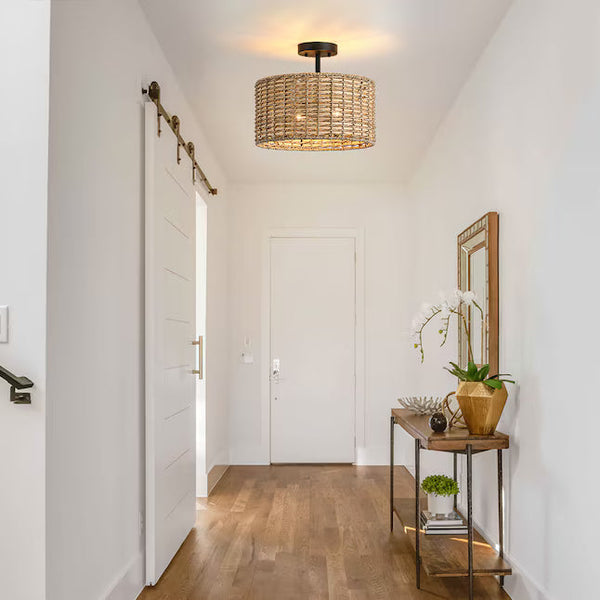 True Fine Jolene Rattan Ceiling Light – Natural Boho Elegance