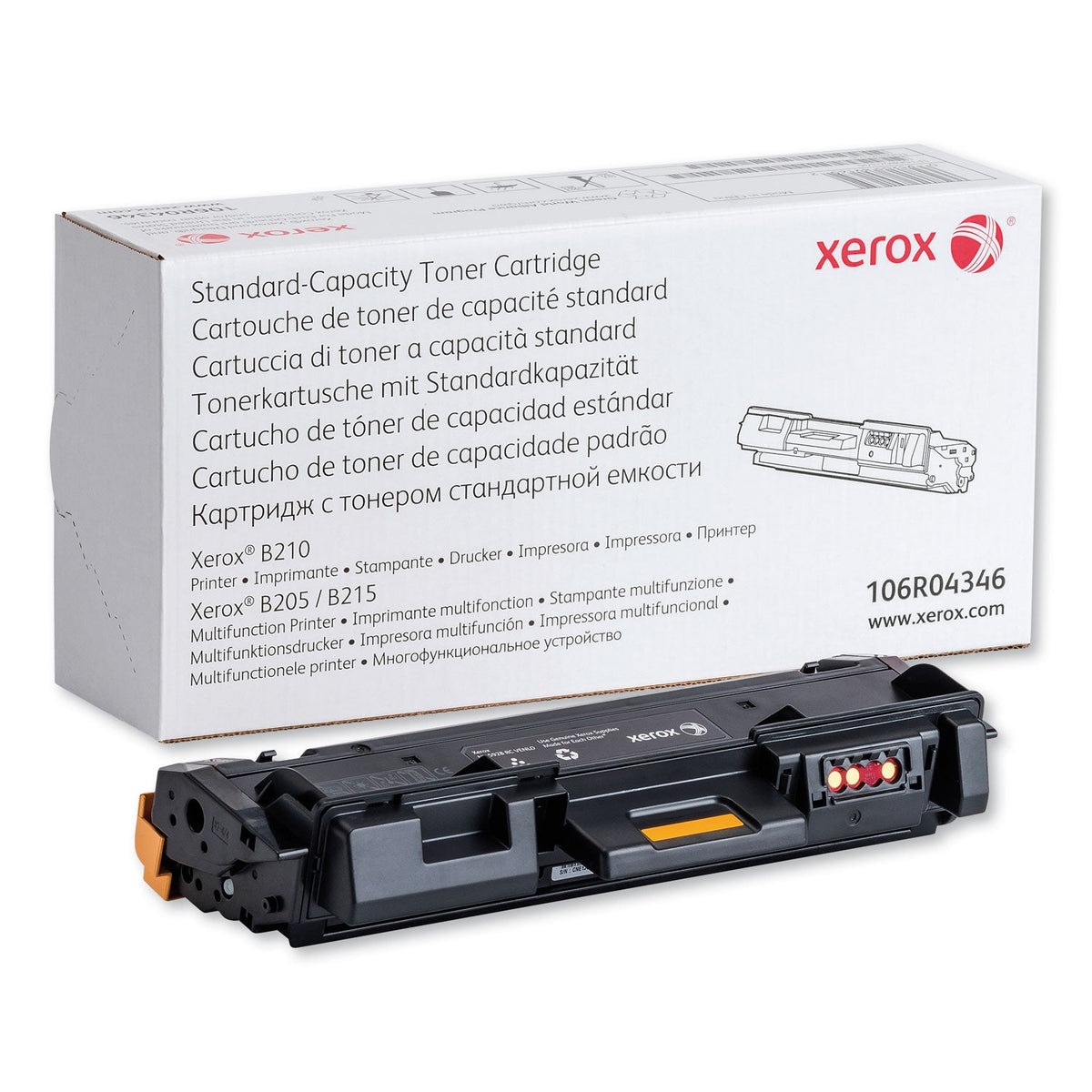 Xerox 106R04346 Toner, 1,500 Page-Yield, Black