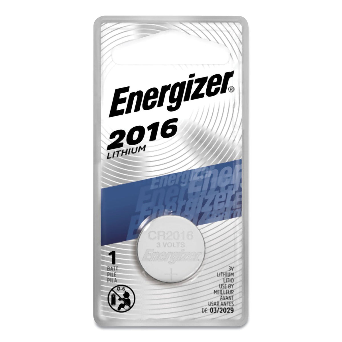 Energizer 2016 Lithium Coin Battery, 3 V