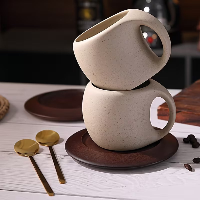 Elegant Ceramic Coffee Cup &amp; Saucer Set – Decorative Tea Cup with Matching Saucer for Coffee, Tea, Dining &amp; Special Occasions