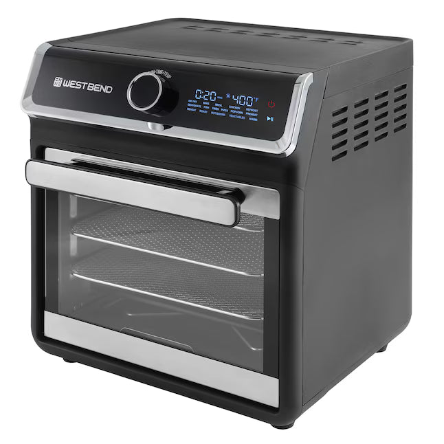 West Bend 15 Qt Digital Air Fryer Oven – 16 Cooking Presets, Rotisserie & 3 Baskets