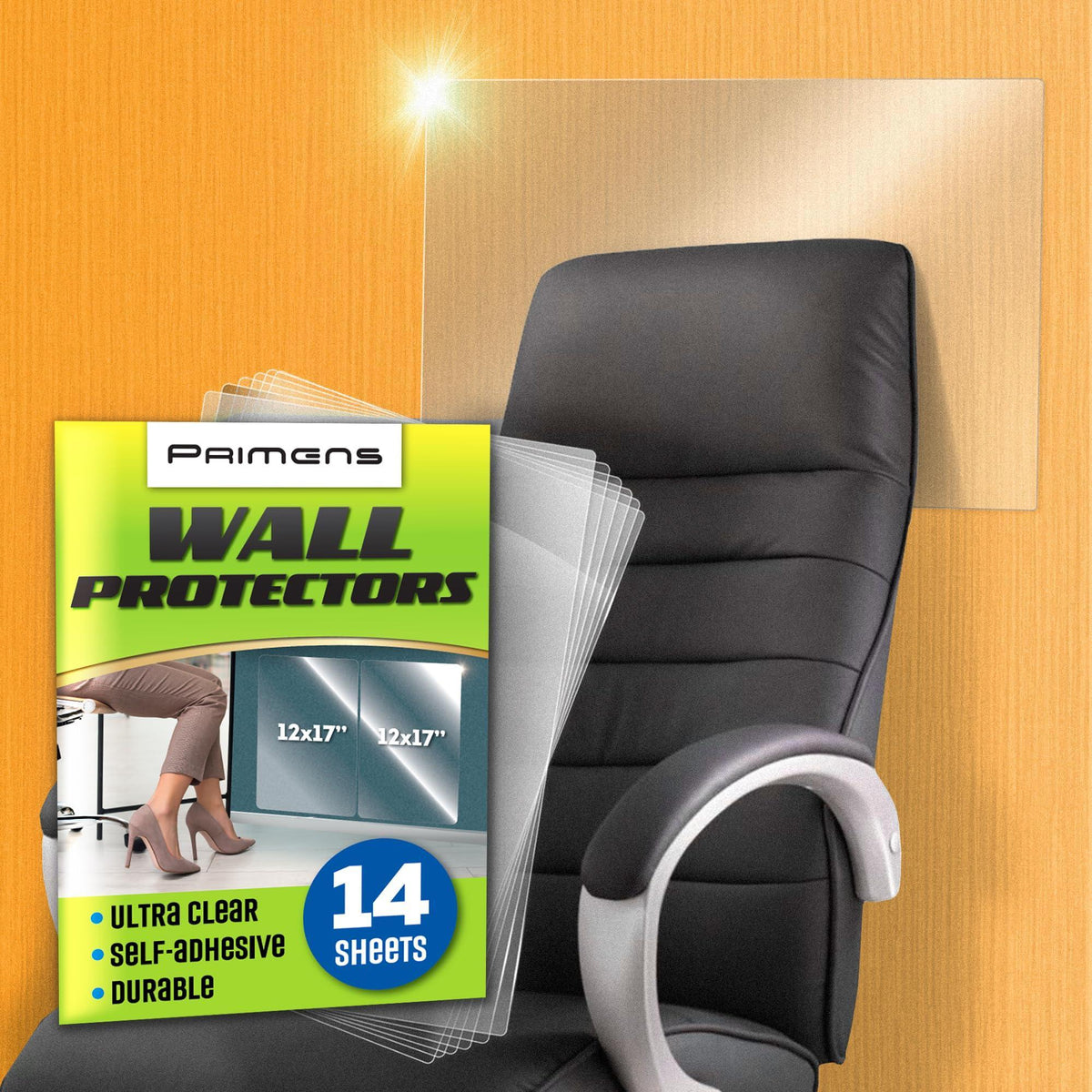 Wall Protector Sheets for Painted Wall. Clear Plastic Adhesive Film Stickers