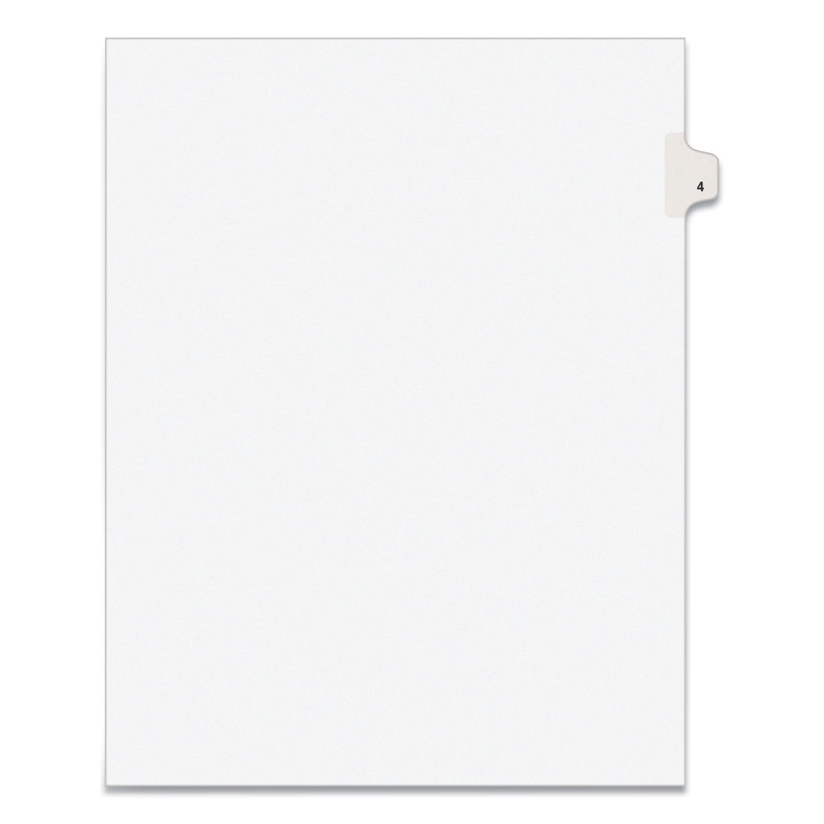 Avery Preprinted Legal Exhibit Side Tab Index Dividers, Avery Style, 10-Tab, 4, 11 x 8.5, White, 25/Pack
