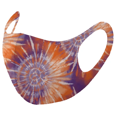 Mask4Aide Reusable Unisex Face Mask Orange & Purple Tie Dye