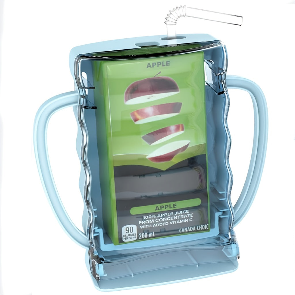 Flybok 1/2 Pack Baby Bag Holder – Reusable Squeeze-Proof Food Bag & Juice Box Organizer, Leak-Proof, Dishwasher Safe, Multipurpose, Flip Top Closure, Square Container, Food Contact Safe