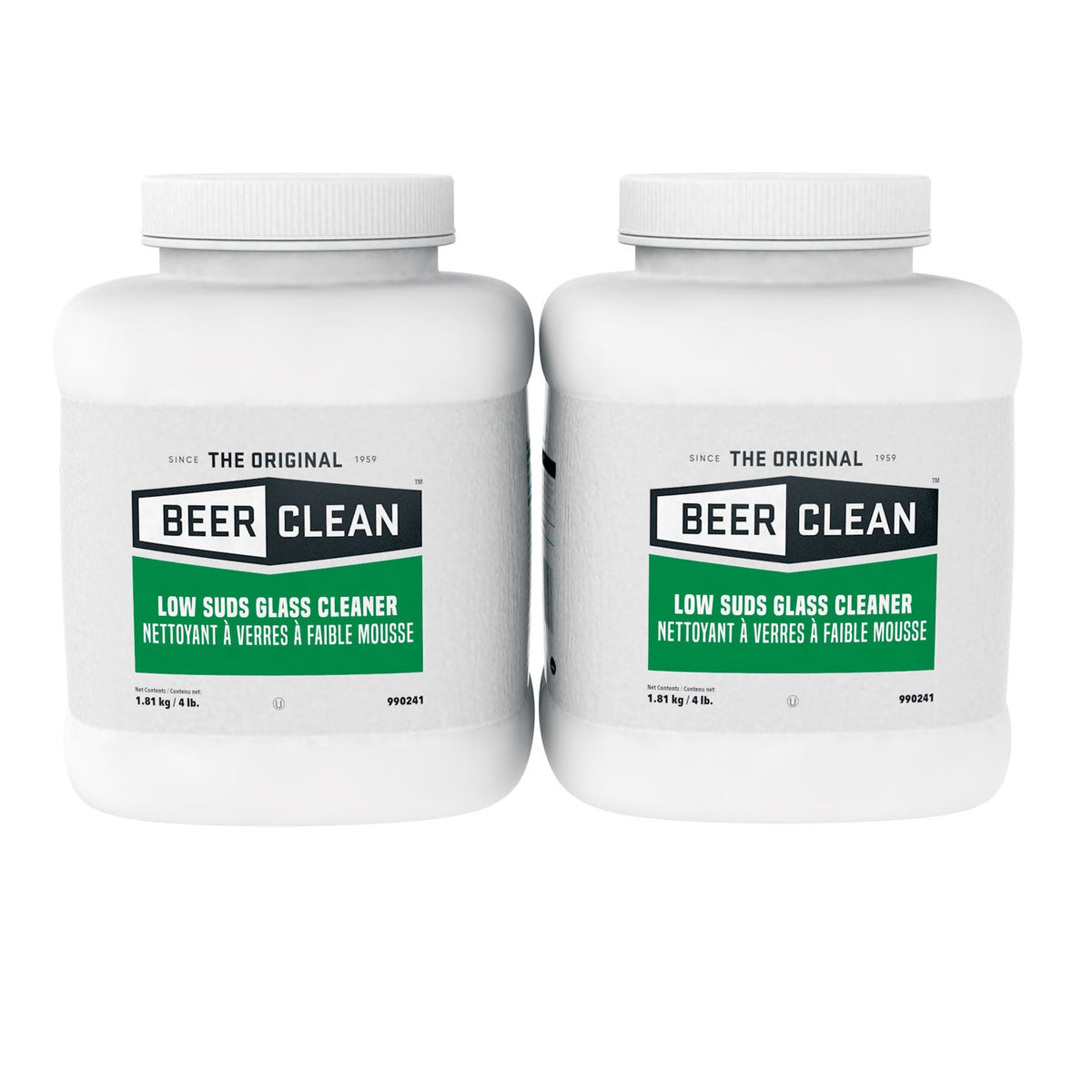 Diversey Beer Clean Glass Cleaner, Unscented, Powder, 4 lb. Container