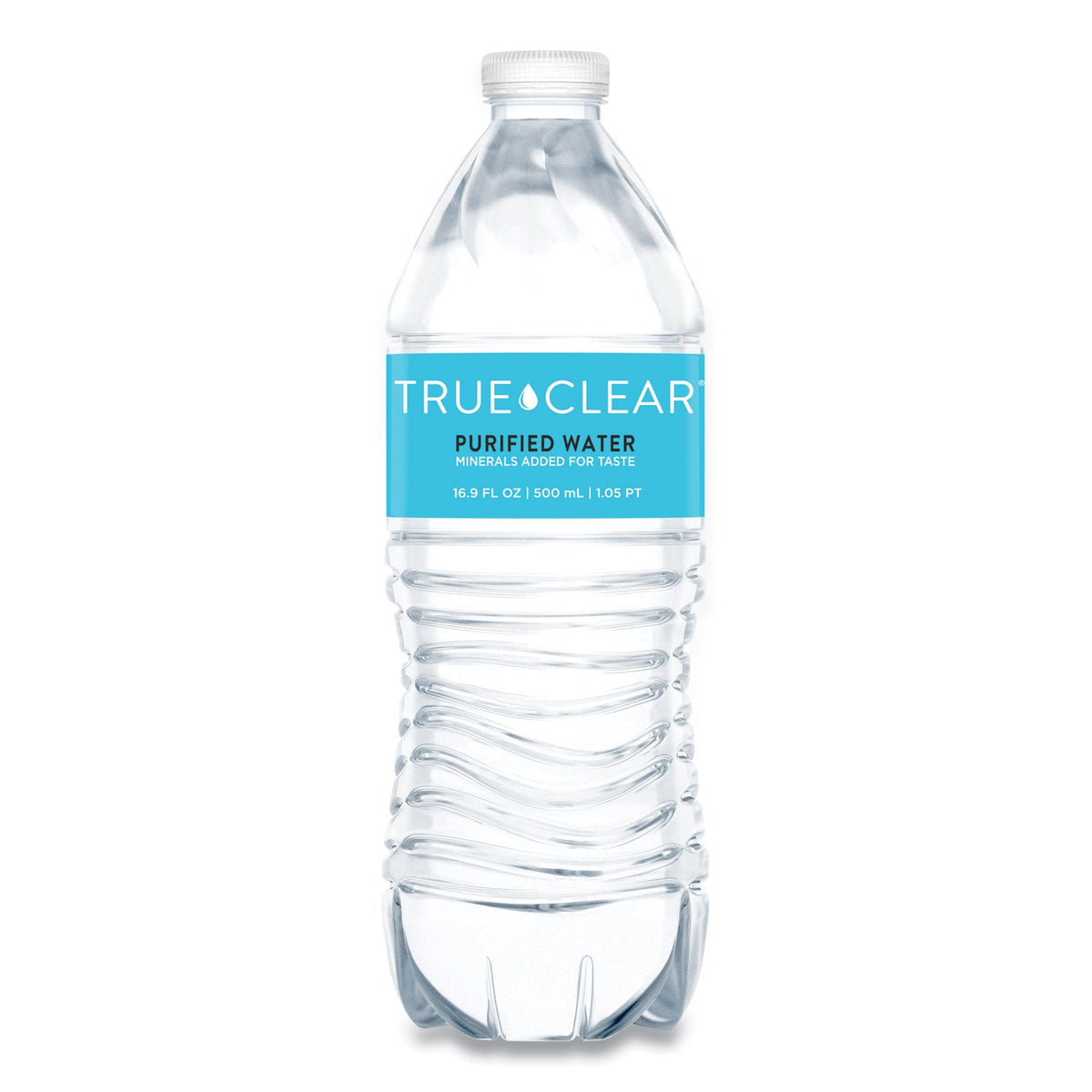 True Clear Purified Bottled Water, 16.9 oz Bottle, 24 Bottles/Carton, 84 Cartons/Pallet