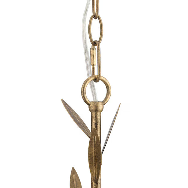 allen + roth Lawrence 4-Light Antique Gold Chandelier – 24-Inch Decorative Ceiling Light