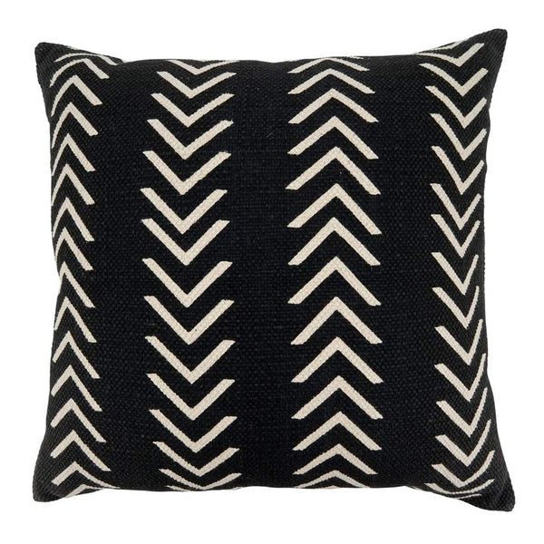 Fennco Styles Abstract Chevron Print Cotton Decorative Throw Pillow Cover & Insert 22 x 22 Inch - Natural Pillow for Home, Couch, Living Room and Bedroom Décor