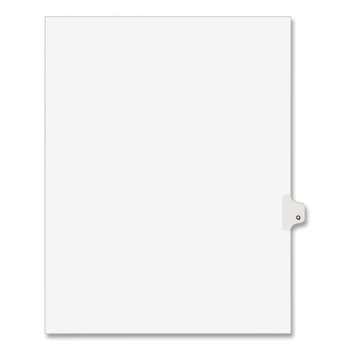 Avery Preprinted Legal Exhibit Side Tab Index Dividers, Avery Style, 26-Tab, Q, 11 x 8.5, White, 25/Pack, (1417)