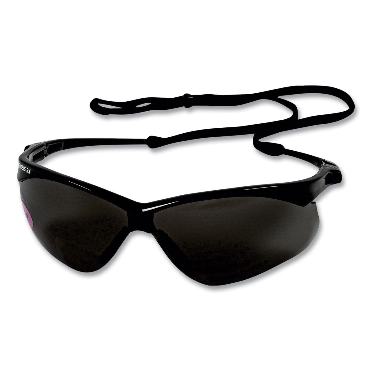 KleenGuard V60 Nemesis Rx Reader Safety Glasses, Black Frame, Smoke Lens, +2.5 Diopter Strength, 6/Box