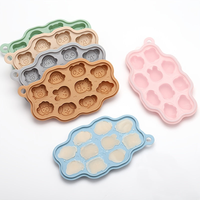 Baby Food Storage Container, BPA-Free Silicone Freezer Tray with Clip-On Lid for Breast Milk & Homemade Food Storage, Ideal for Vegetable & Fruit Purees