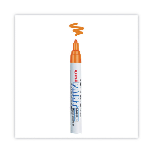 uni Permanent Marker, Medium Bullet Tip, Orange