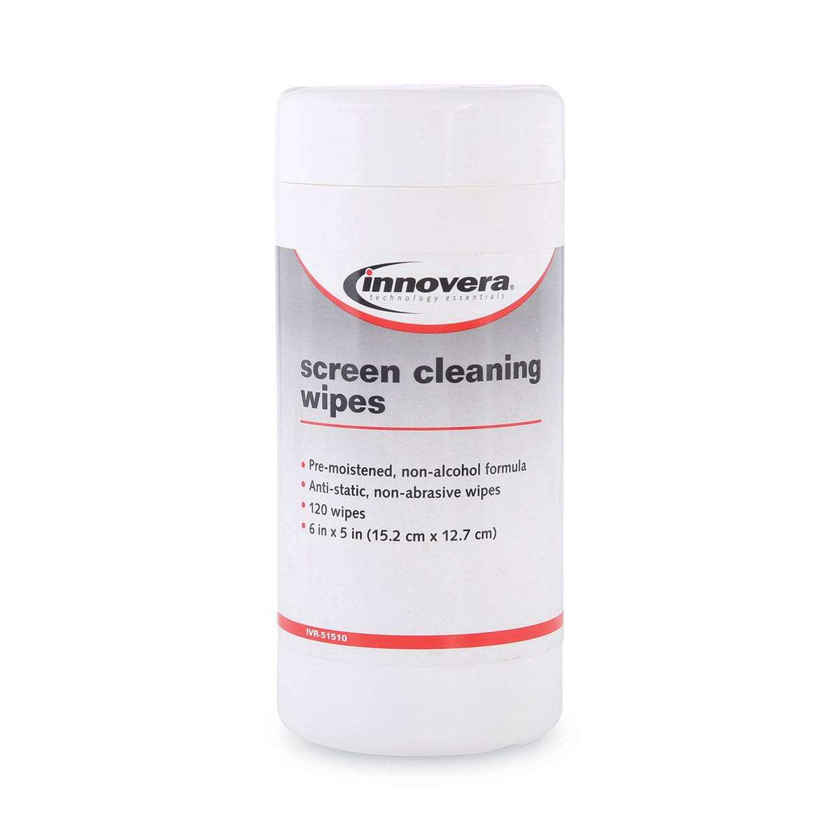 Innovera Antistatic Screen Cleaning Wipes in Pop-Up Tub, 120/Pack