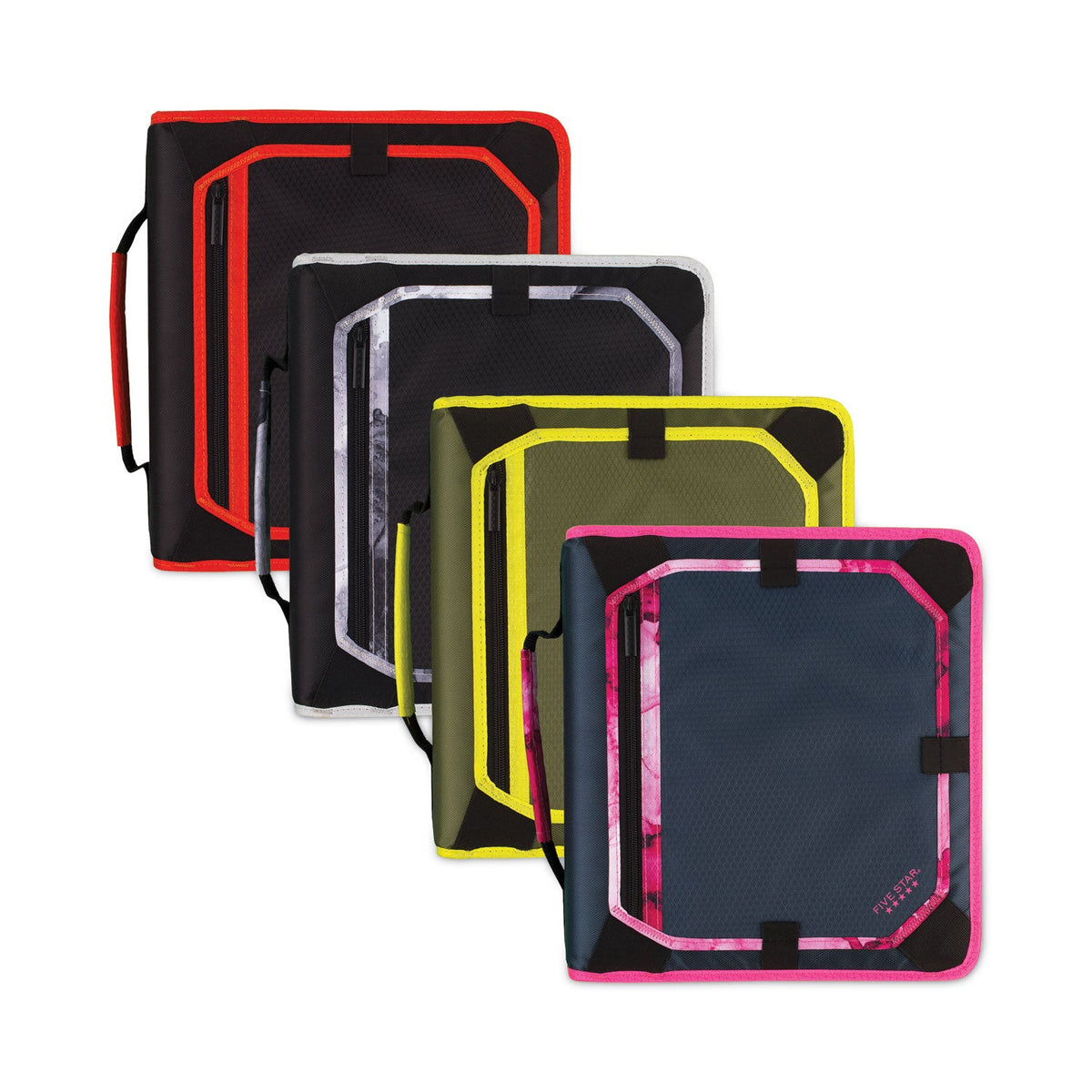 Five Star Zipper Binder and Expansion Panel, 3 Rings, 2" Capacity, 11 x 8.5, Assorted