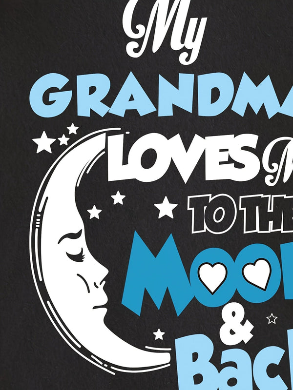 Baby "My Grandma Loves Me To The Moon & Back" Print Romper – Casual Short Sleeve Bodysuit (Toddler & Infant, Summer Outdoor Wear)