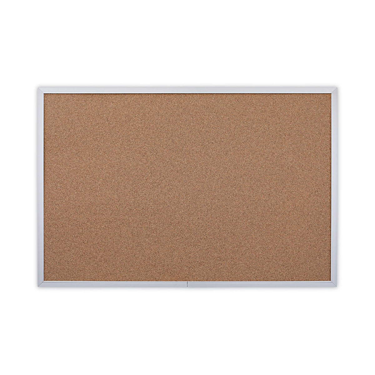 Universal Bulletin Board, Natural Cork, 36 x 24, Satin-Finished Aluminum Frame