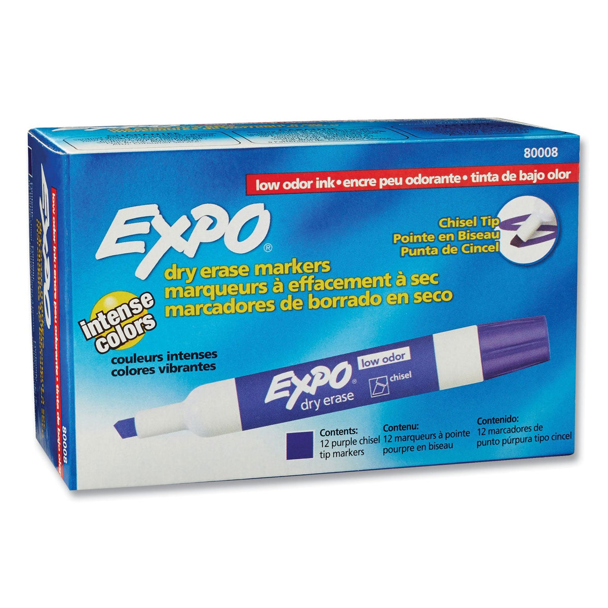 EXPO Low-Odor Dry-Erase Marker, Broad Chisel Tip, Purple