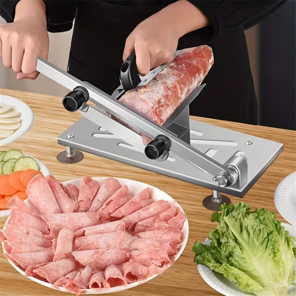 Adjustable Thickness Meat, Fruit &amp; Vegetable Slicer – Multipurpose Kitchen Cutting Tool