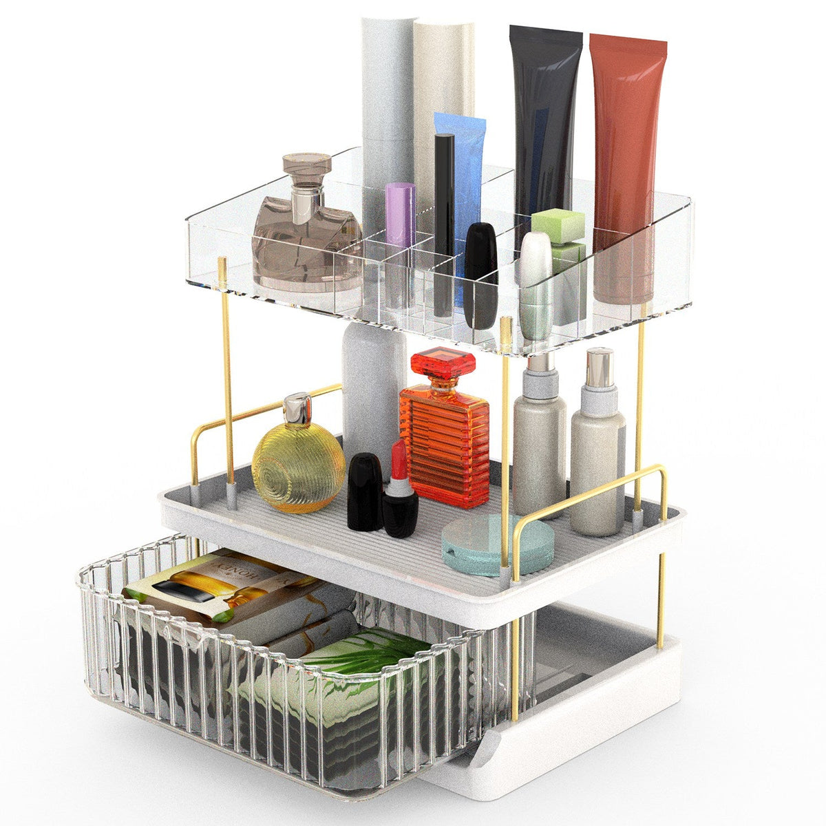 3 Tier Makeup Organizer for Vanity Large