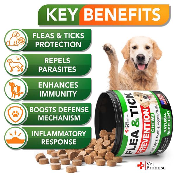 Flea & Tick Chews for Dogs 120 Count Oral All Breeds & Ages