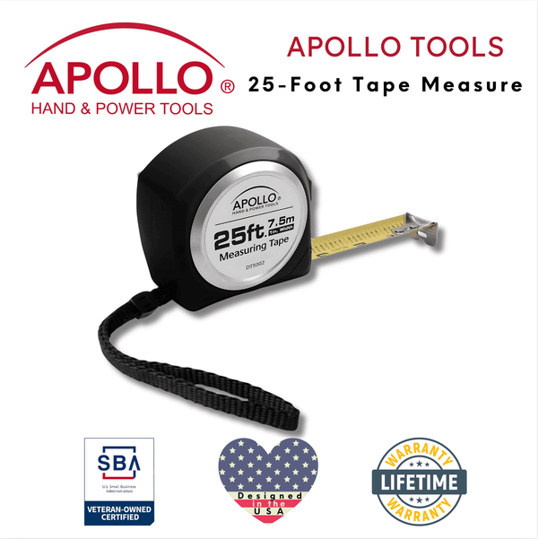 25ft. Tape Measure - Black - DT5002