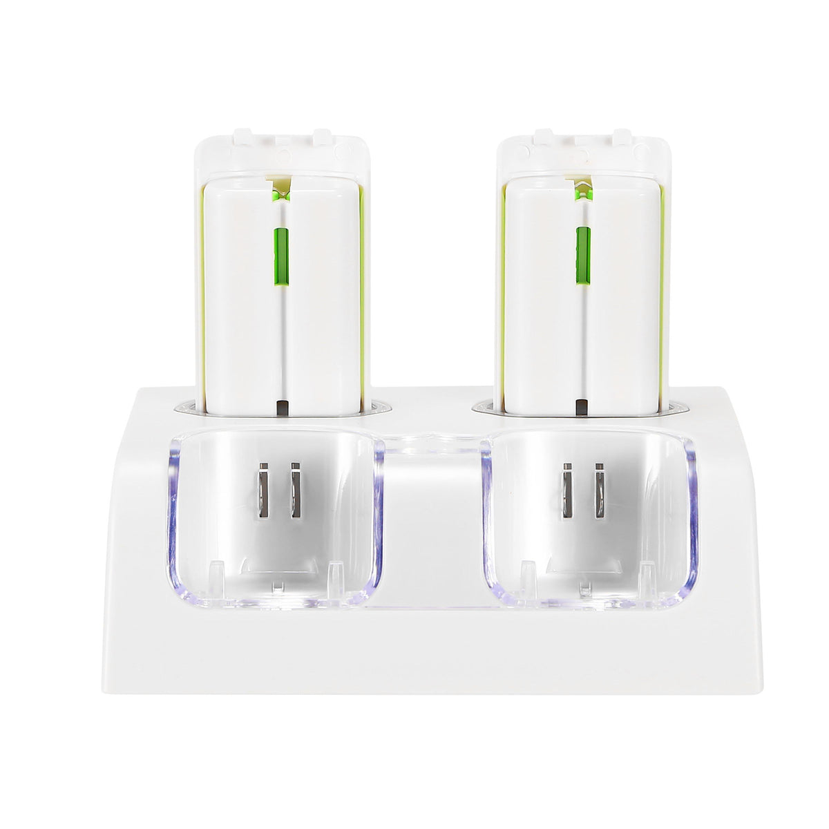 Charging Dock Station For 2 Nintendo Wii Remotes 4 Rechargeable Battery Packs w/ LED Indicator