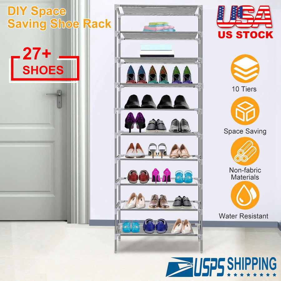 10-Tier Shoe Rack – Up to 27 Pairs