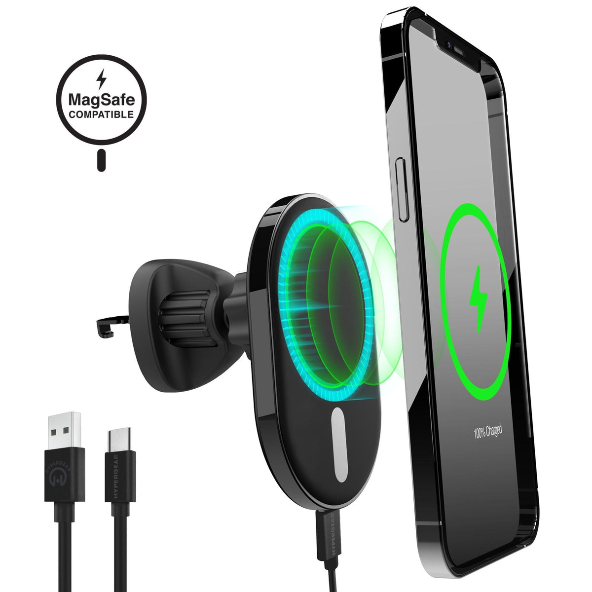 MagVent Wireless Car Charging Mount for iPhone 13