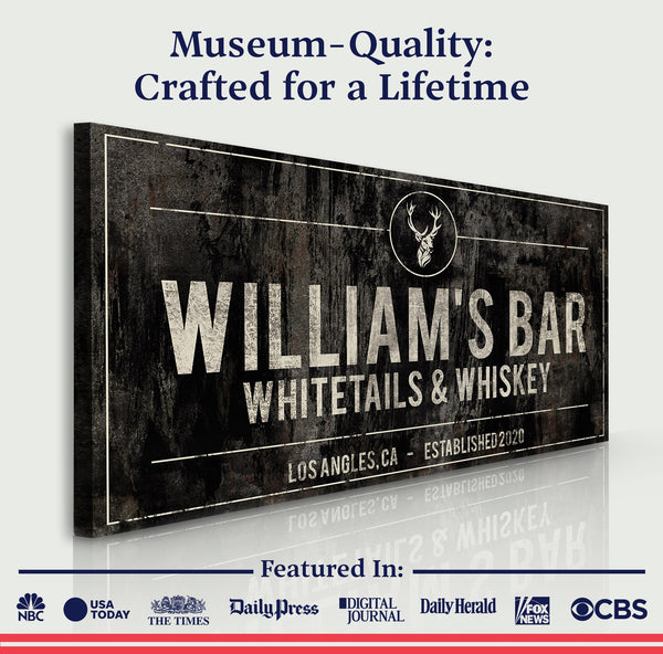 Whitetails and Whiskey Sign