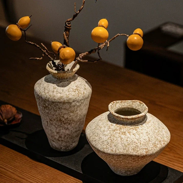 Weathered Stone Finish Vase