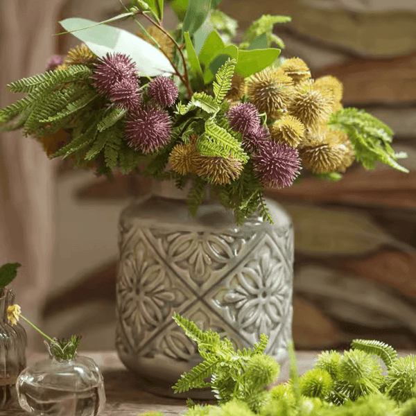 Domino Embossed Pattern Vase